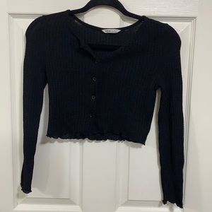 A purple and black crop top size small